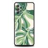 Leaves Monstera Green Phone Case For Samsung A15 A13 A51 A71 A41 A31 A21S A03S A05 A35 A32 A55 A23 A25 A33 A53 A73 5G Cover