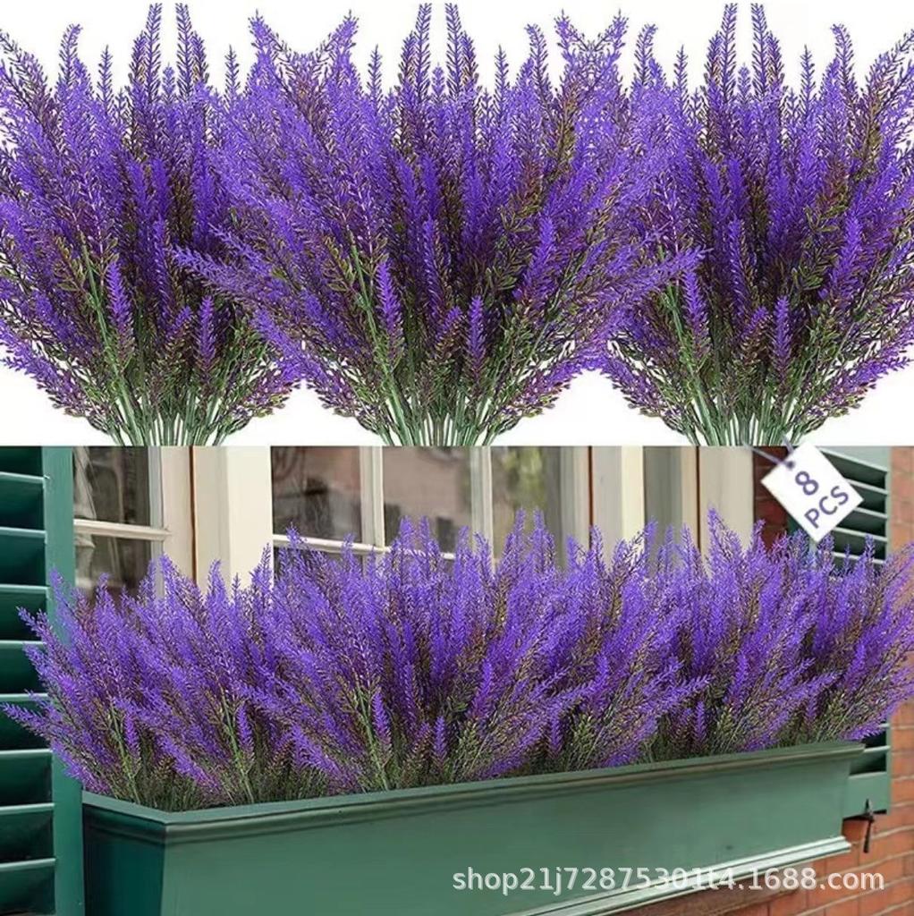 Decoration Simulation Purple Lavender Plastic Flower Simulation Flower