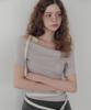 Teuwi Petite Strap One-Shoulder Short Sleeve T-Shirt