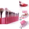 Make-up Pinselset 22tlg. Mit Tragbarer Rosa Pinselrolle Zum Verblenden Und Für Detailarbeiten