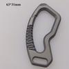 Titanium Alloy Titanium Alloy Keyrings Super Lightweight Pendant New EDC Tool  Male Creativity Gift