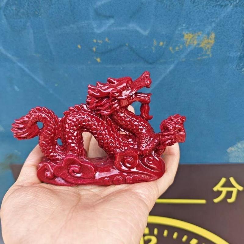 Drago Zodiacale Cinabro Sabbia Oro Viola Bestia Divina Feng Shui Casa di Città Casa Decorazione Aziendale 10 Alto 6C