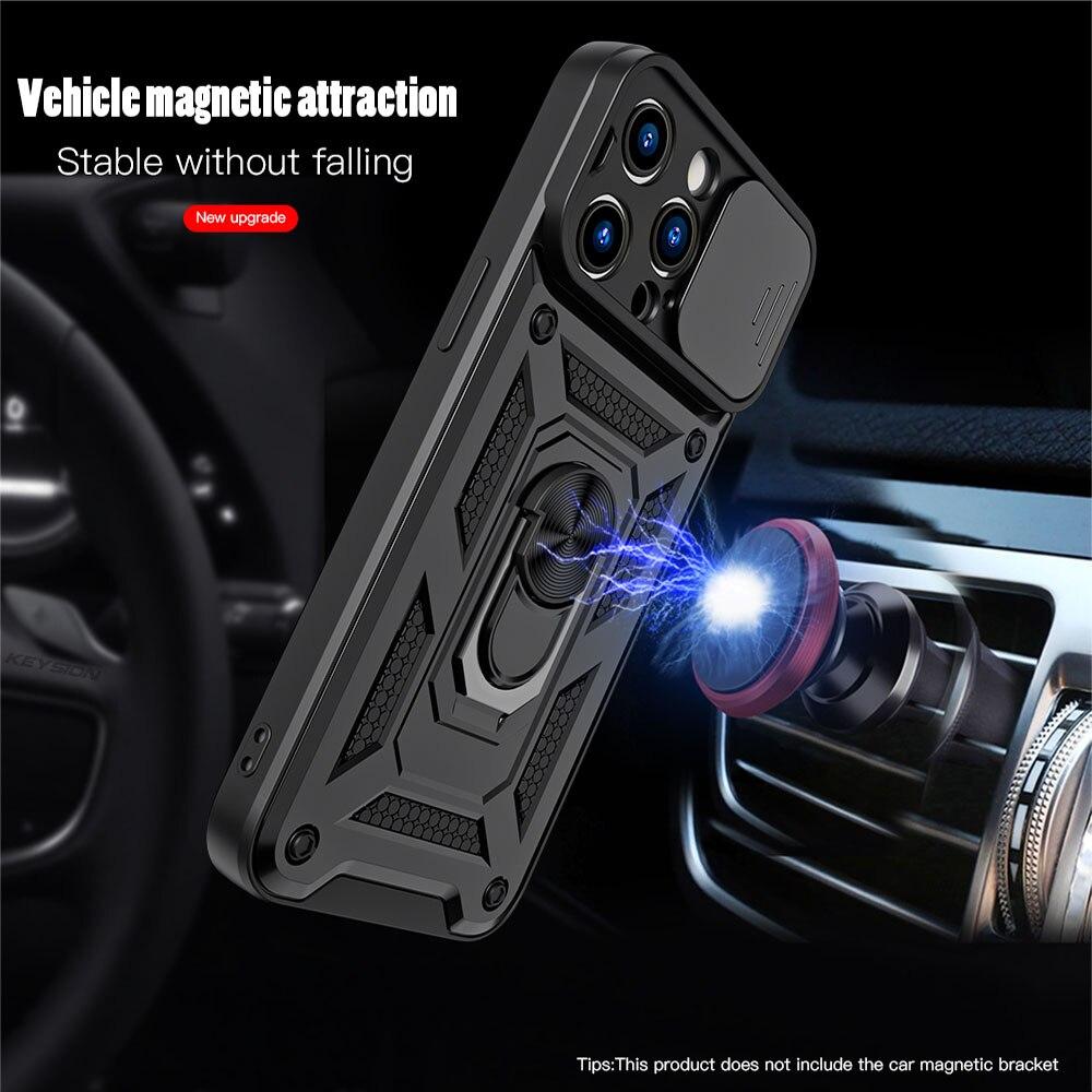 KEYSION Shockproof Case for iPhone 15 Pro Max 15 Ultra Slide Camera Lens Protection Ring Phone Cover for iPhone 14 13 12 11 Pro