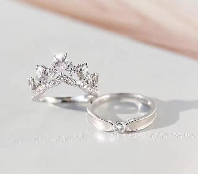 European-American Zircon Open Ring: Elegant, High-End Fashion Jewelry for Women