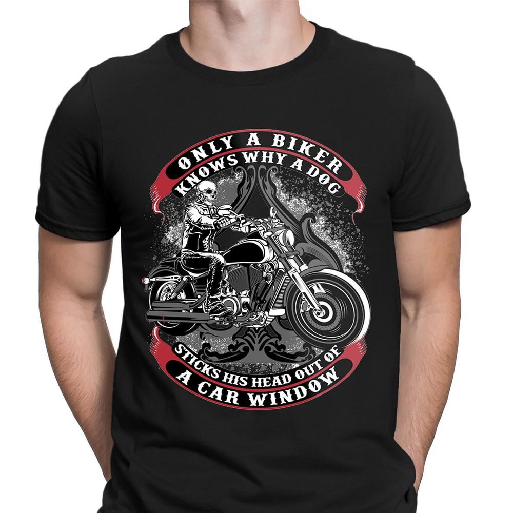 Funny Only A Biker Motorcycle Rider Motorbike Mens TShirts Tee Top #DNE Unisex T-Shirt L