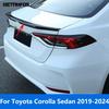 For Toyota Corolla Sedan      2024 Carbon Fiber Rear Roof Trunk Spoiler Tail Wing Lip Trim Car Accessories