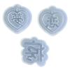 Keychain Silicone Mold Pendant Charm Mold Heart Epoxy Resin Casting Molds for DIY Crafts Jewelry Making Home Decors