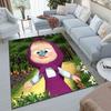 Russian animation Masha and the Bear Fairy Tale Cartoon Carpet Soft Home Living Room Bedroom Door Mat Outdoor Picnic Ground Mat rug T1