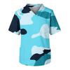 Mens Short Sleeve V Neck Scrub Top Camouflage Printed Pullover Uniform Shirt with Chest Pocket for