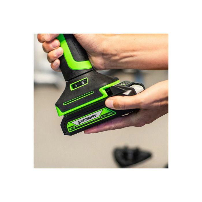 Batterie 24V - GREENWORKS - Modèle 2Ah - Chargeur Universel - Compatible Outils de Jardin - Recharge Rapide