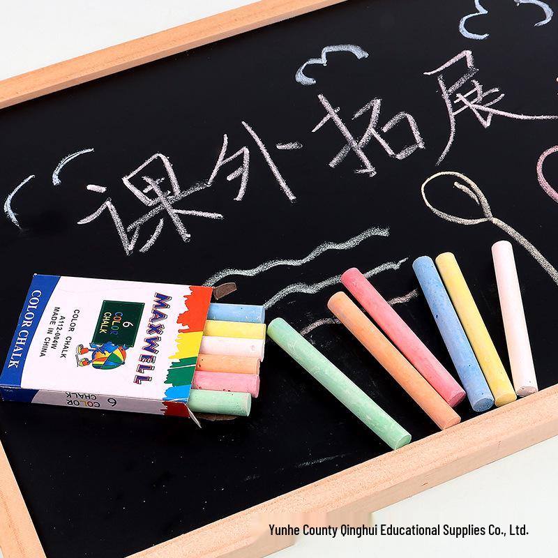 12-Piece Whiteboard Colored Chalk Set for Children's Drawing and Teaching Supplies