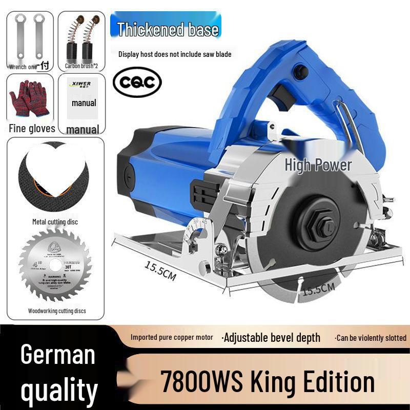 Compact Multifunction Chainsaw: High-Power Tile Groove & Wood/Marble Cutter