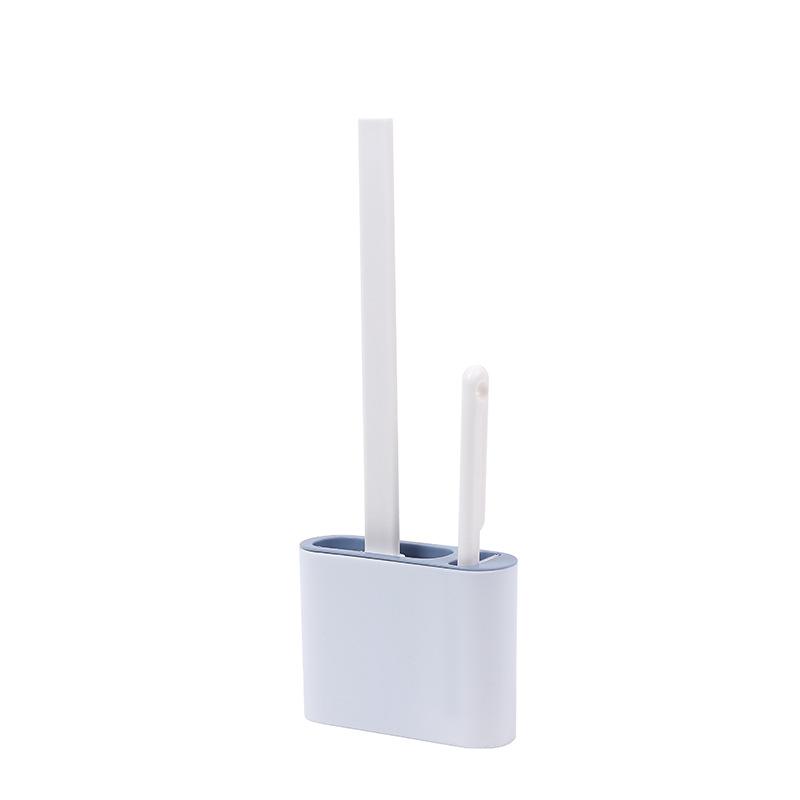 Luxury Toilet Brush Wall Hanging Toilet Brush Long Handled Silicone Toilet Brush Soft Bristles WC Cleaning Brush Clean Tool Bathroom Accessories