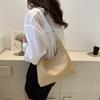 Trendy Pu Tote Bag In Fashionable Black White Or Khaki Ideal For Everyday Use