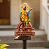 Solar-Powered Outdoor Parrot Stake Light Resin Waterproof Led Parrot Ornament Lamp Decorative for Lawn Backyard Party
