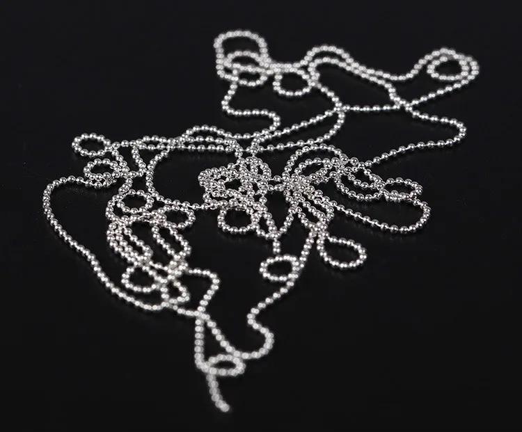 

100см 3D Золотые Ногти Металлическая Цепь Бусина Микро Типсы DIY Стальной Шарик Панк Стиль Украшение для Нейл-Арта Аксессуары для Красоты Аксессуар для Ногтей серебряный