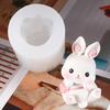 Cute Rabbit Silicone Mold Diy Fudge Baking Little White Rabbit Mousse Cake Mold