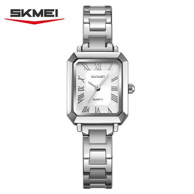 SKMEI 2582 Watches Montre Femme Exquisite Square Business Women's Quartz Watch Waterproof Date Fashion Steel Strip Light Luxury