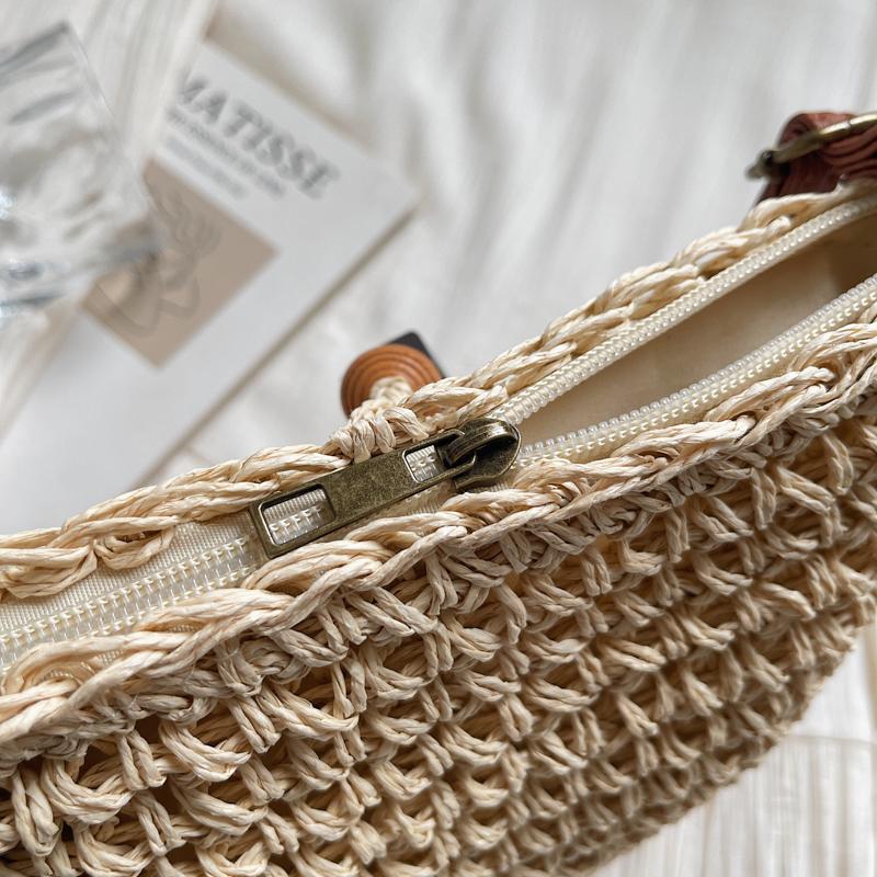 Straw Bag Women's Beach Shoulder Bag Crossbody Bag Large Capacity Women's Bag