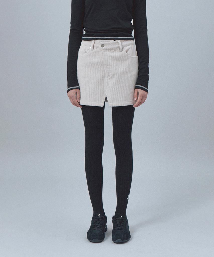 REST&RECREATION Coduroy Unbalance Skirt - Pink