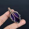 Amethyst Pendant Gemstone Jewelry, 999 Copper Wire Wrapped Pendant, Gift For Women Handmade Pendant