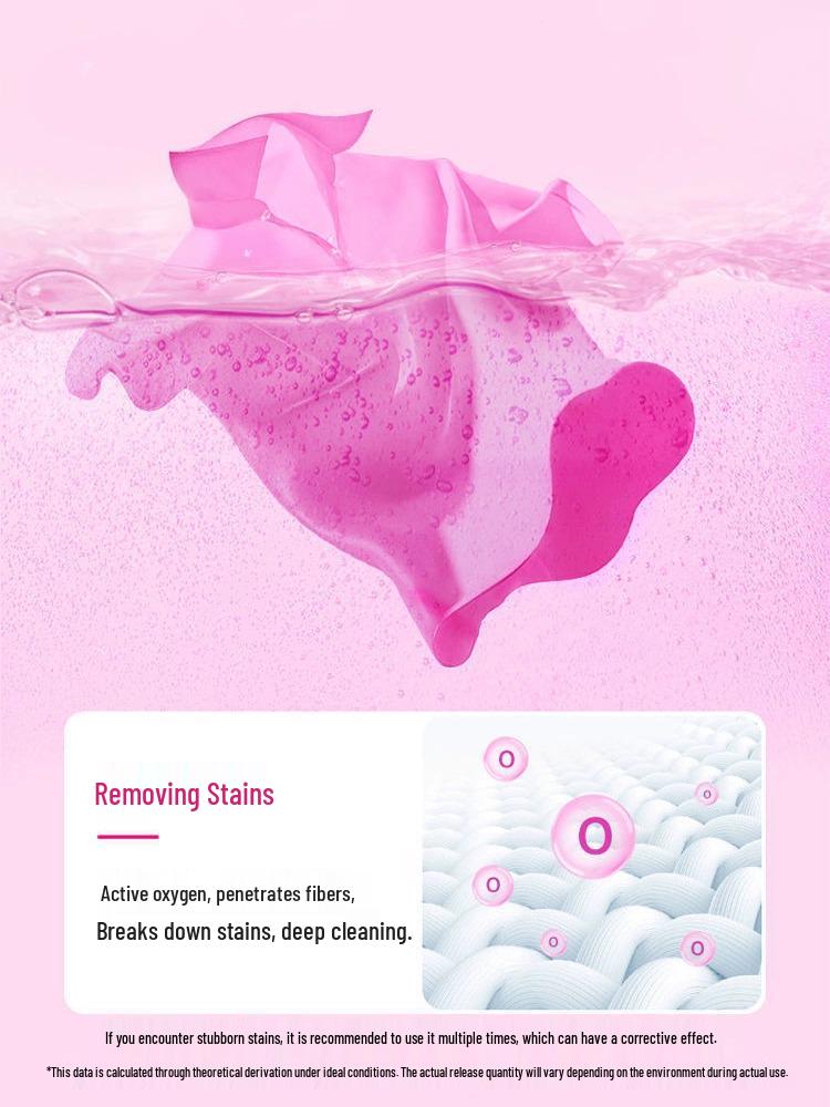 Floral Explosion Stain Remover & Brightener: Salt Bleach Powder for Colored Clothes with Long-Lasting Fragrance