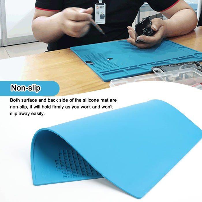 Tapis de soudure - AIMOONSA - 340x230 mm - 500°C résistant - Antidérapant - Antistatique