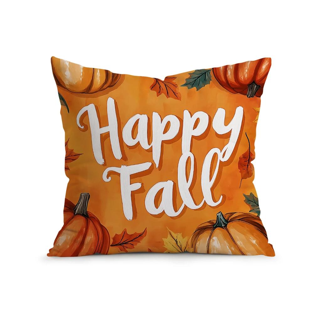 Autumn Theme Pillowcase Cushions 100% Polyester 45X45Cm Throw Pillow Cover Sofa Chair Cushion Cover Pillowslip Home Decor