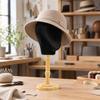 HeadShaped Display Mannequin Versatile Hat and Hairpiece with Wooden Foundation Pinin
