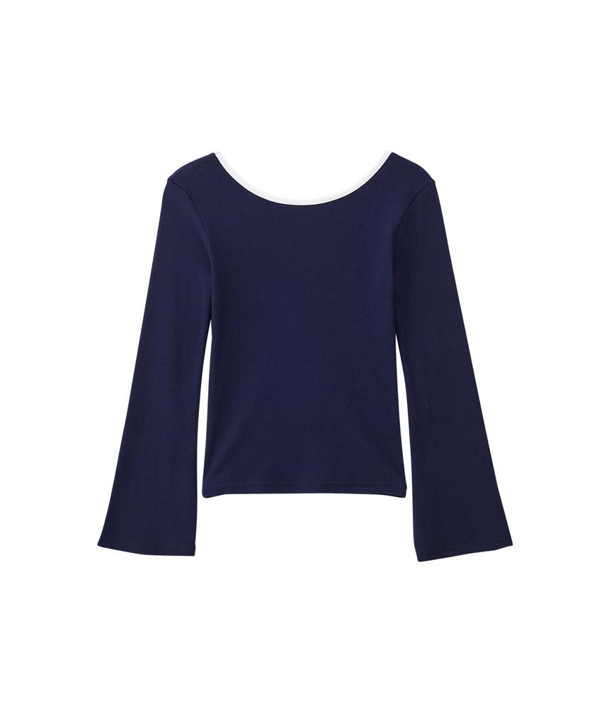 SALON DE YOHN Back Point T_ Navy