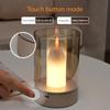 Creative Night Light Romantic Candlelight Restaurant bar Desktop Atmosphere Light Candle Table Lamp Induction Lamp
