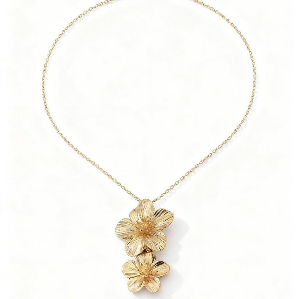 European-American Fashion Floral Pendant Necklace - Versatile Street Style Jewelry for Women