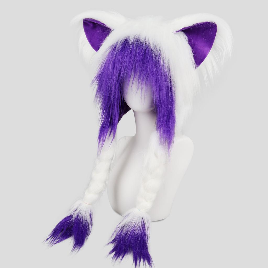 Plush fursuit niche two-dimensional cat ears and animal ears anime subculture unisex fried hair y2k headgear hat