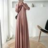 Versatile Solid Color Long-Sleeved Dress - Autumn/Winter Loose Fit with a Design Focus