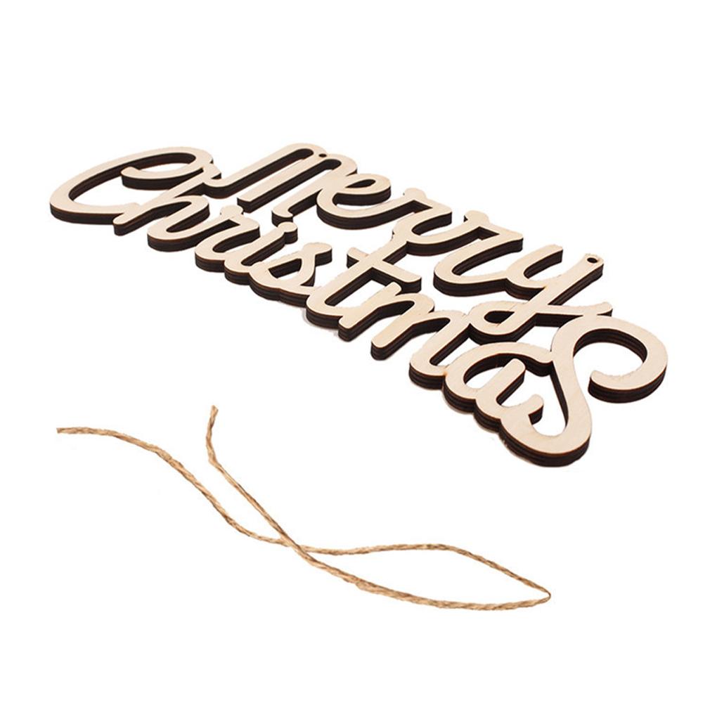 Christmas Ornament Wooden Hollow Festival Hanging Slice DIY Decoration Craft Pendant Plaque