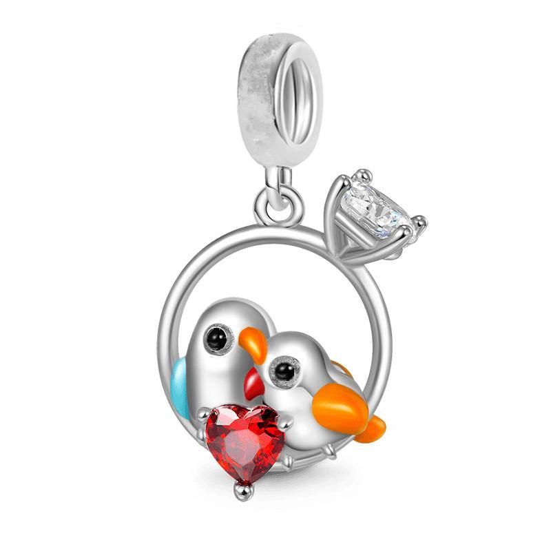 Pink Murano Glass Flamingo Hummingbird Bald Eagle Swallow Phoenix Charm Beads Fit Original Bracelets Diy Jewelry Gifts