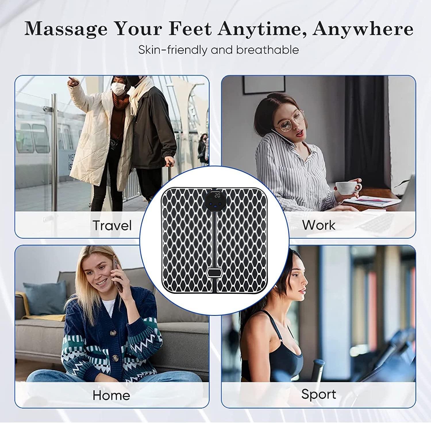 EMS LCD Foot Massage Mat - Home Pulse Therapy Foot Spa Machine