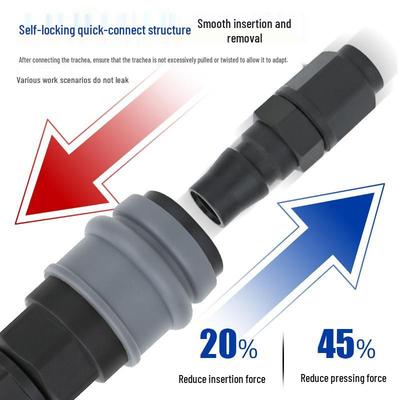 Pneumatic Air Compressor Self-Locking C-Type Quick Connector, Rust-Free, Anti-Aging Plastic Steel