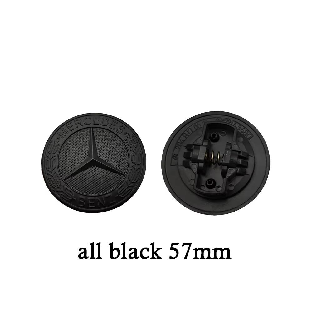 57mm Car Front Emblem Cover Decor Auto Refit Accessory For Mercedes Benz W203 W204 W210 AMG CLA CLK Interior Mouldings YQGB-ZT QL1
