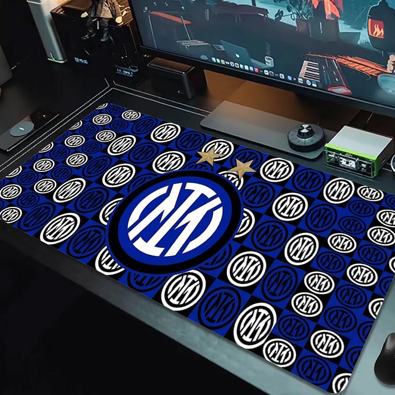 Inter Mailand Farbe Mauspads Großes Gaming-Tischkissen Rutschfeste Laptop-Tablet-Große Mauspads XXL-Matten Mini-PC-Spielmatte Mit Verriegeltem Rand