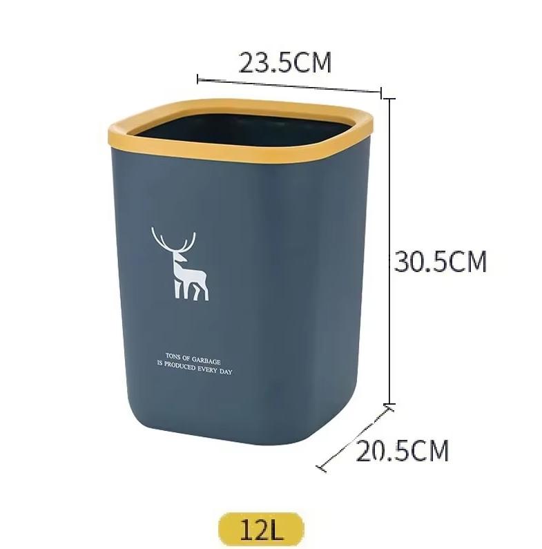 Druckring Mülleimer, Hochwertiger Kunststoffbehälter, Wohnzimmer, Großes Fassungsvermögen, Haushaltsprodukte, Mülleimer für die Küche
