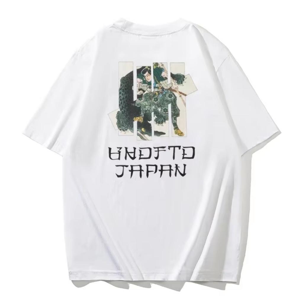 Fashion Trend  Crocodile Warrior Anime Fun Printed Tee Short Sleeve 100% Cotton Men T Shirt Casual Loose Oversized Y2k Tops
