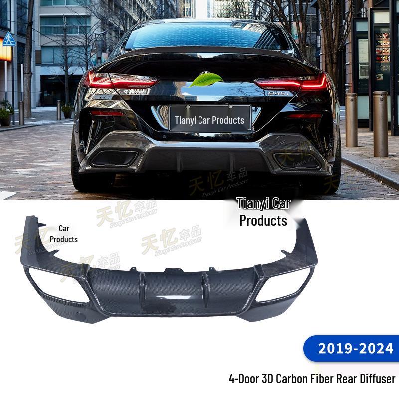 BMW 8 Series G14 G15 G16 840i 3D Style Carbon Fiber Rear Tail Diffuser Body Kit
