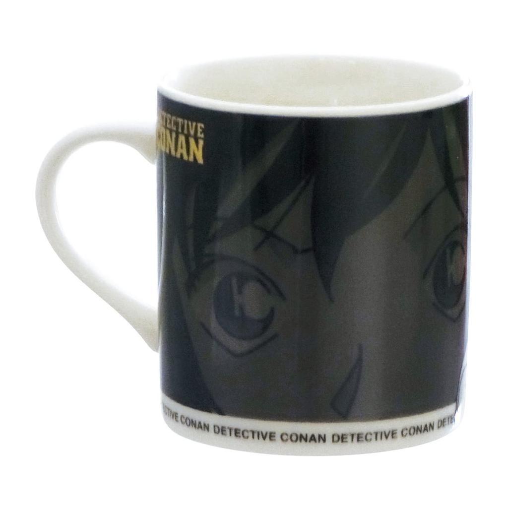 Kaneshotouki Detective Conan Made In 024178 Black Mug, Approx. 8cm, Monochrome, Sato, Japan,