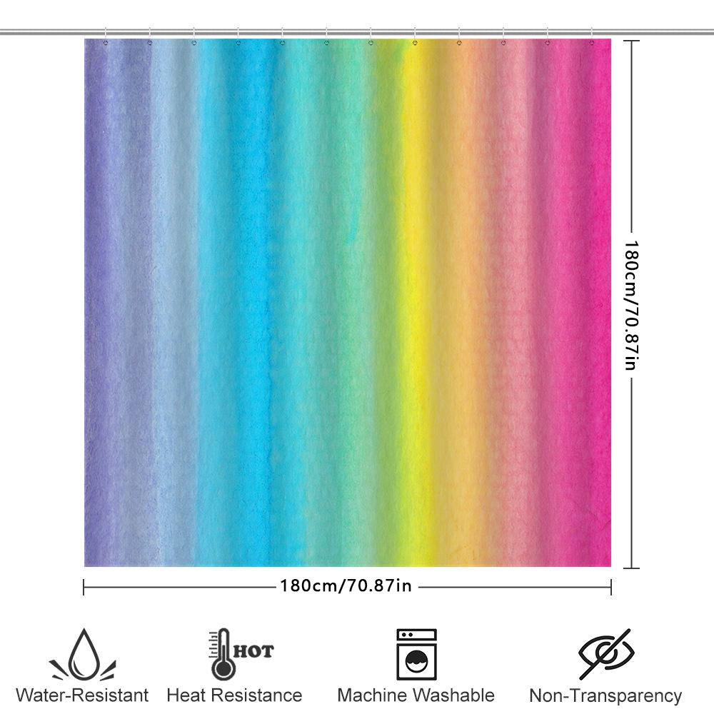 Colorful Shower Curtain Set Waterproof Bathroom Decor Waterproof Privacy Protection