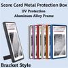 2-in-1 PSA/CGC Graded Card Protective Box with Stand Transparent Metal Magnetic Case Double-sided Glass Durable