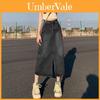 Gonna in Denim a Vita Alta con Spacco Laterale per un Look Casual Estivo