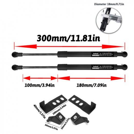 2Pcs Front Hood Lift Supports Gas Spring Struts Shocks Props For Toyota RAV4