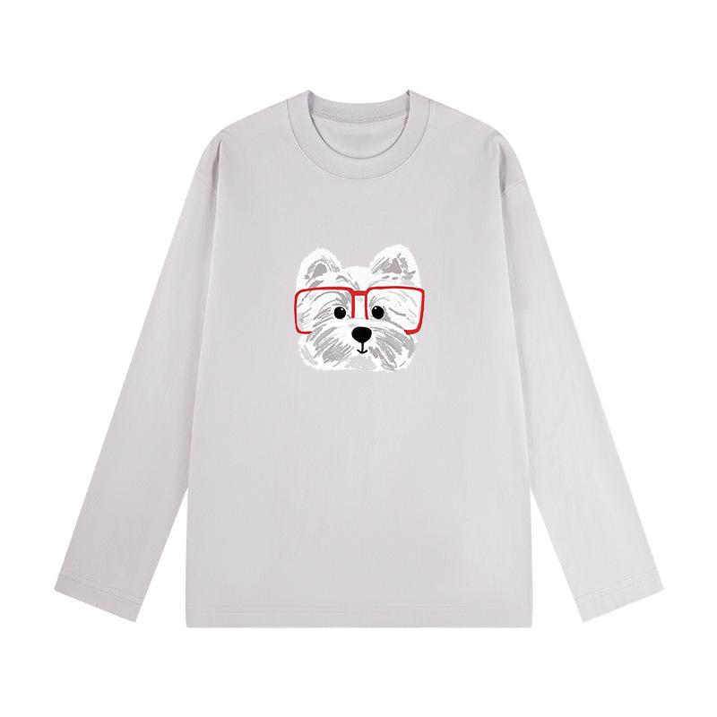 Lässiges Baumwoll-Langarm-T-Shirt für Damen, inspiriert von Hongkong - Vielseitig, lockere Passform, Basisschicht