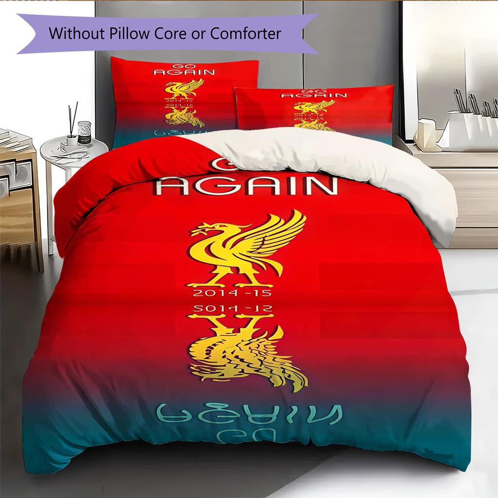 Liverbird logo Pattern Bedding Quilt Set Quilt Cover Pillowcase Home Decoration Birthday Gift (1 * duvet cover + 2 * pillowcase, without core)